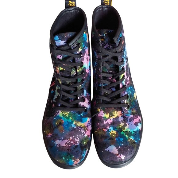 Dr. Martens 1460 Pascal Rainbow Tutti Frutti Lace Up Boots W6 Colorful Bold Arts - Picture 7 of 12